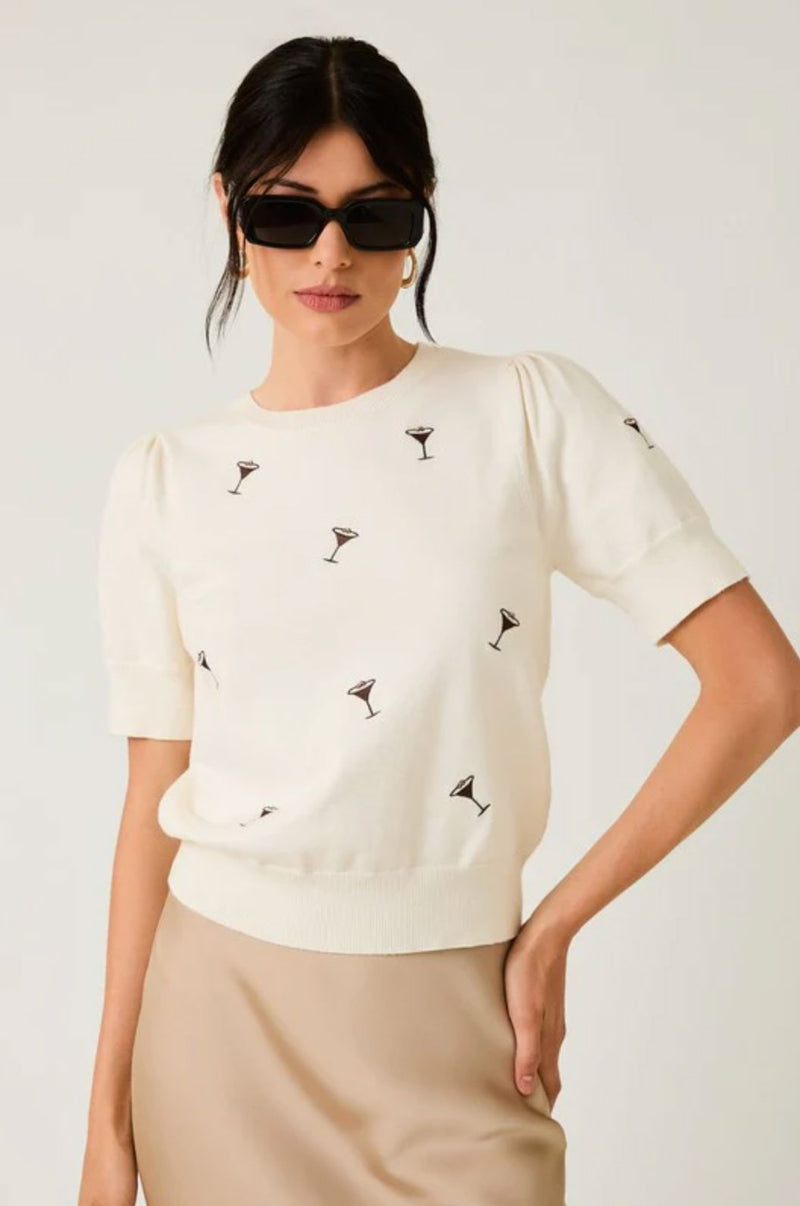 Evie Espresso Martini Knit Top-Sweaters-Uniquities