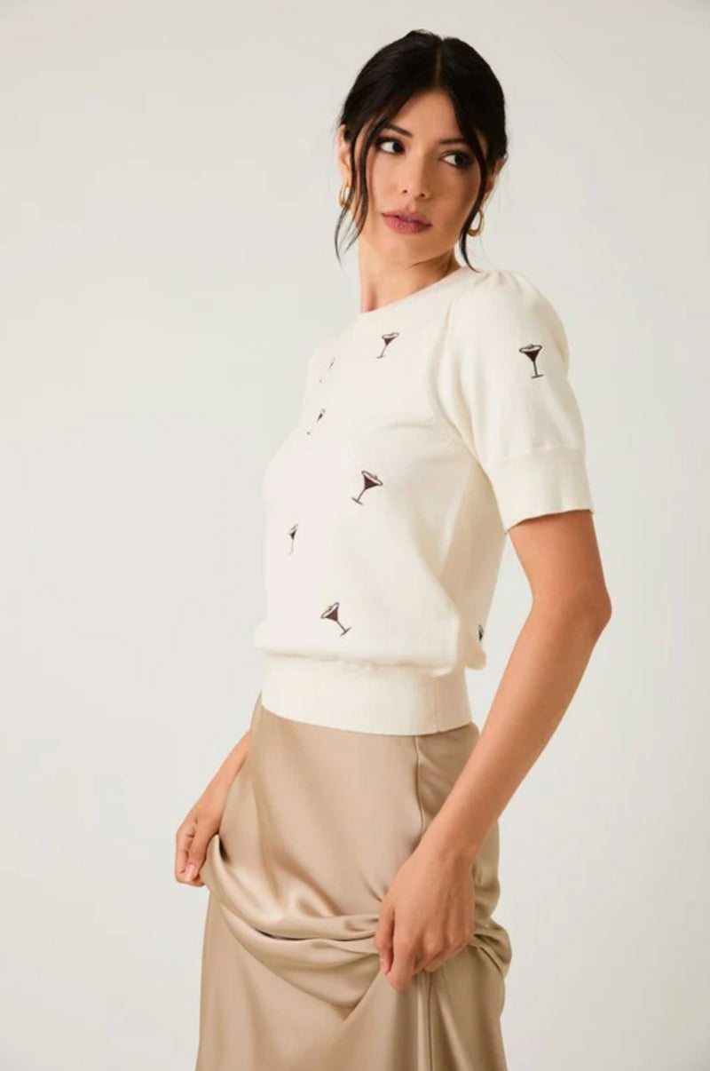 Evie Espresso Martini Knit Top-Sweaters-Uniquities