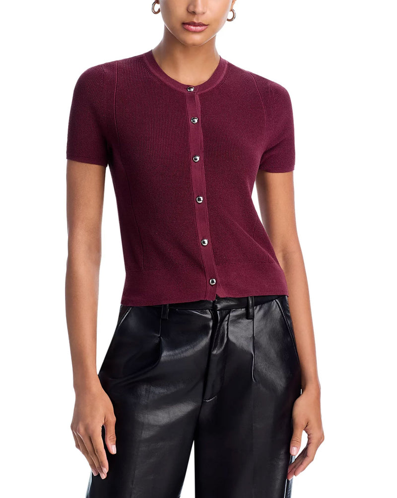 Dina Short Sleeve Cardigan-Sweaters-Uniquities