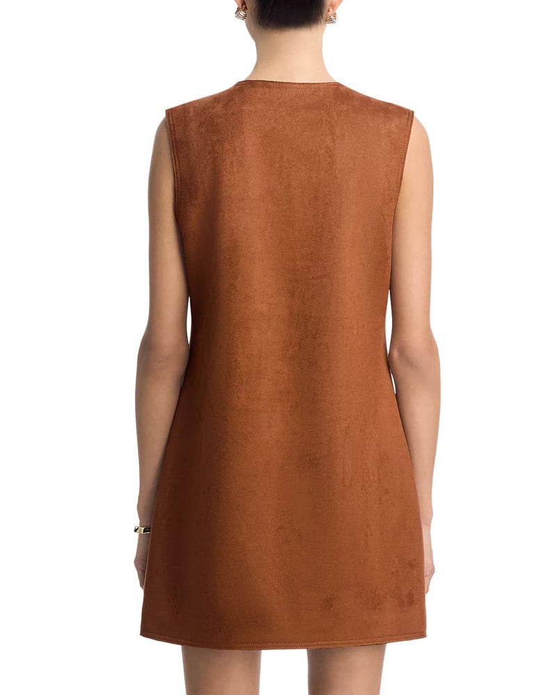 Laney Suede Mini Dress-Dresses-Uniquities