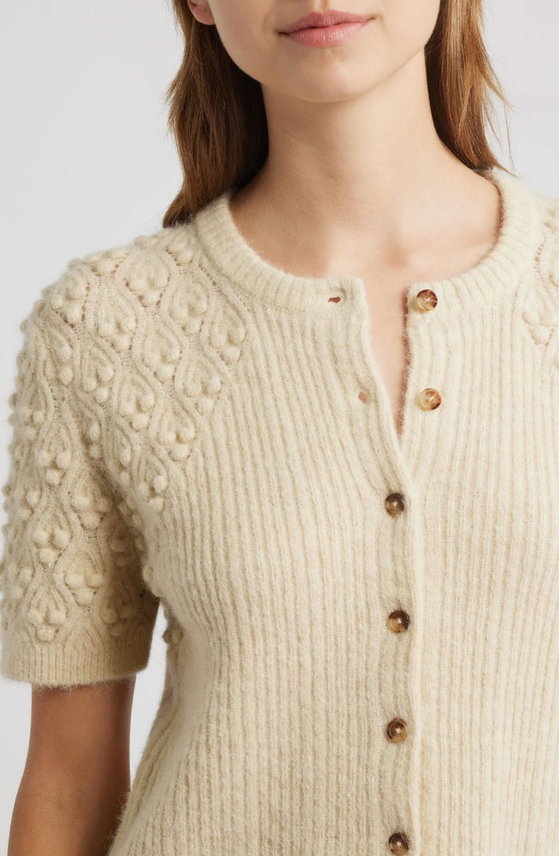 Sierra Short Sleeve Cardigan-Sweaters-Uniquities