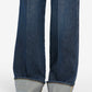 Cuffed Wide Leg Jeans in Spencer-Denim-Uniquities