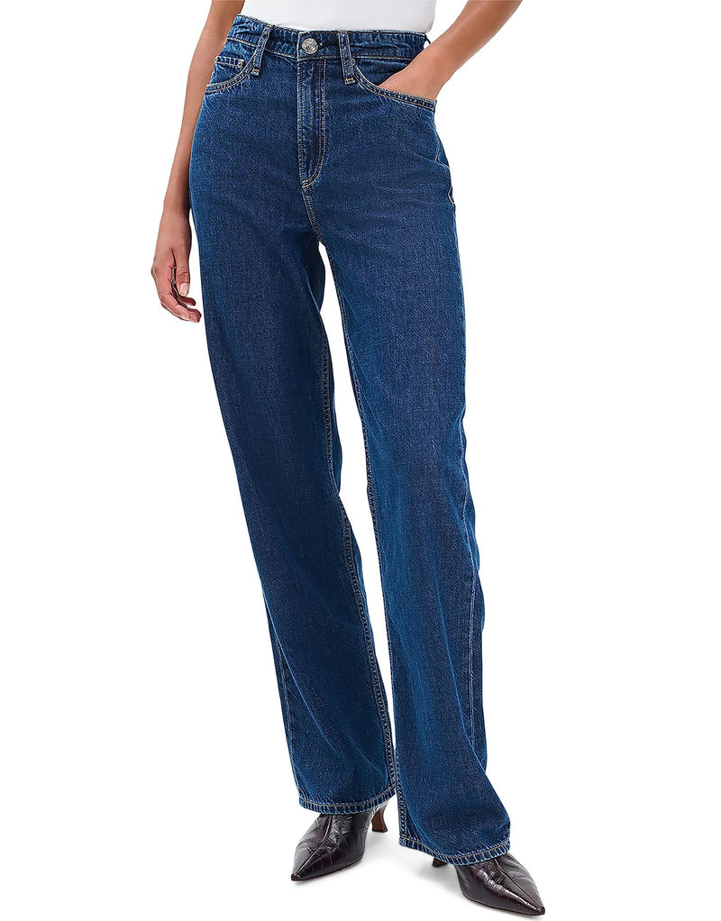 Featherweight Logan Mid Rise Wide Leg Jeans-Denim-Uniquities