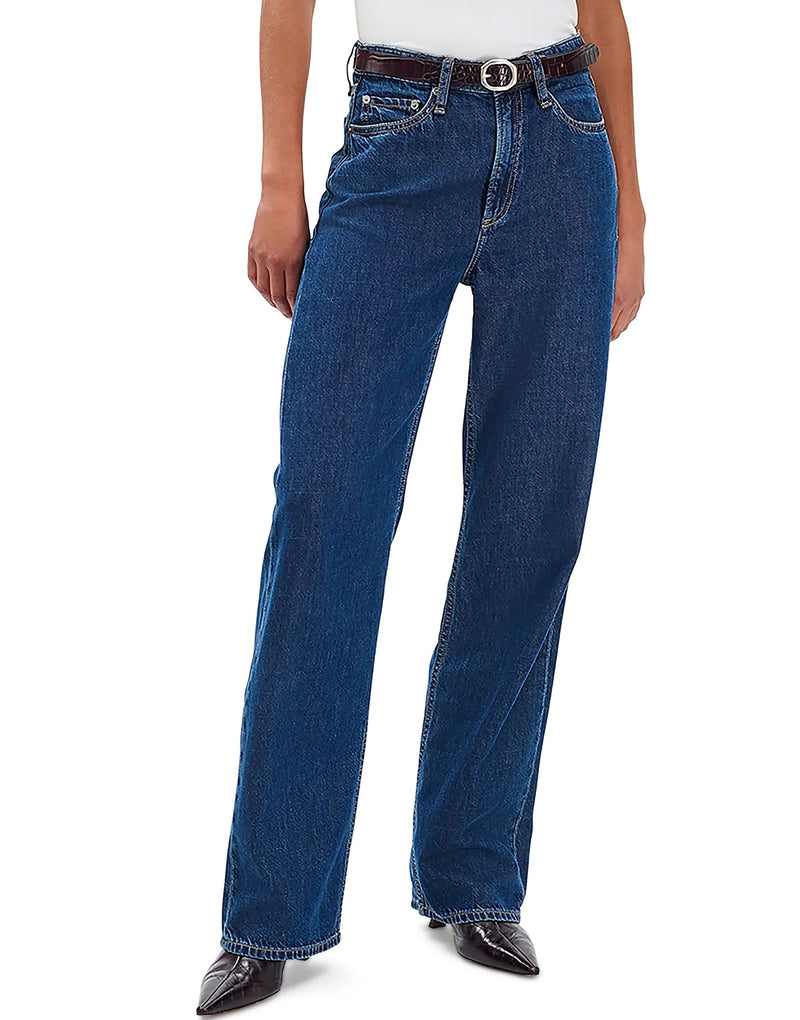Featherweight Logan Mid Rise Wide Leg Jeans-Denim-Uniquities