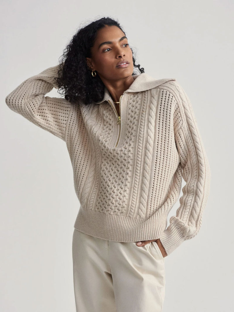 Camello Cable Half Zip 2.0-Sweaters-Uniquities