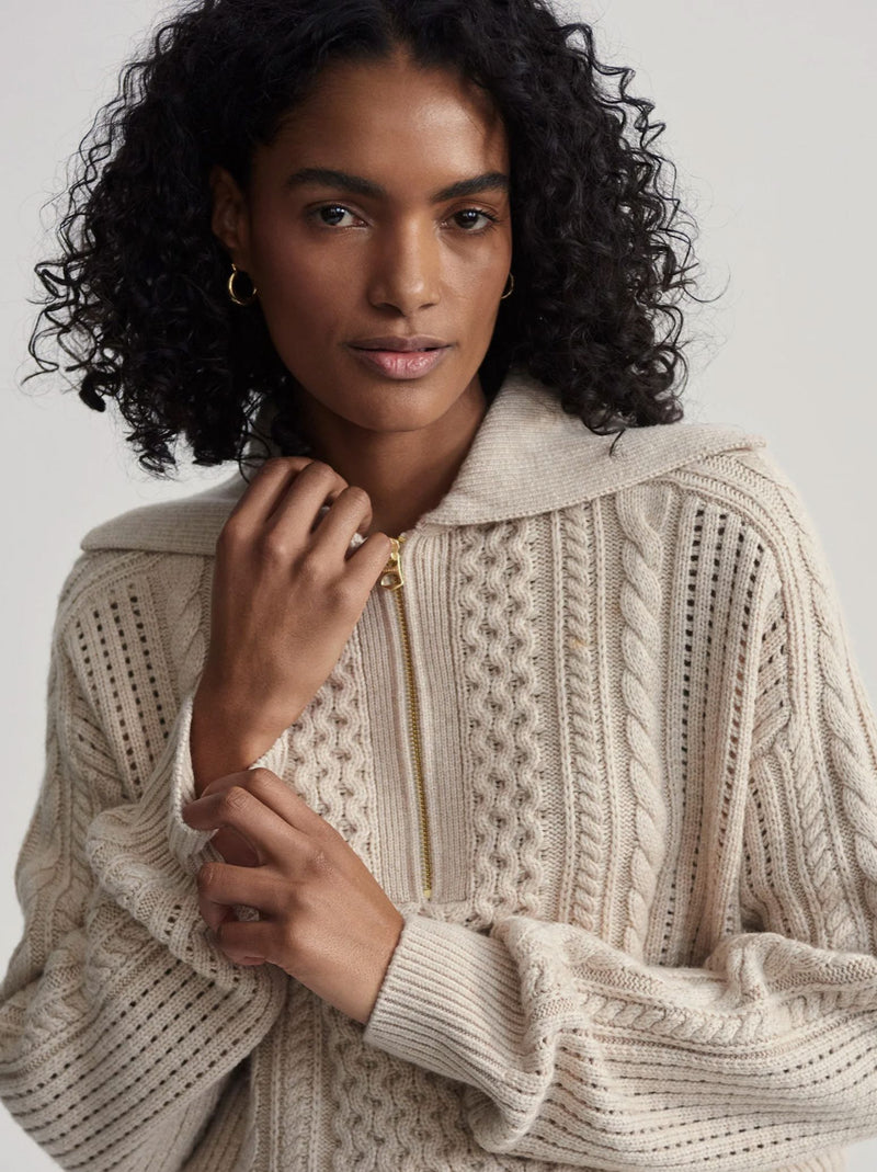 Camello Cable Half Zip 2.0-Sweaters-Uniquities