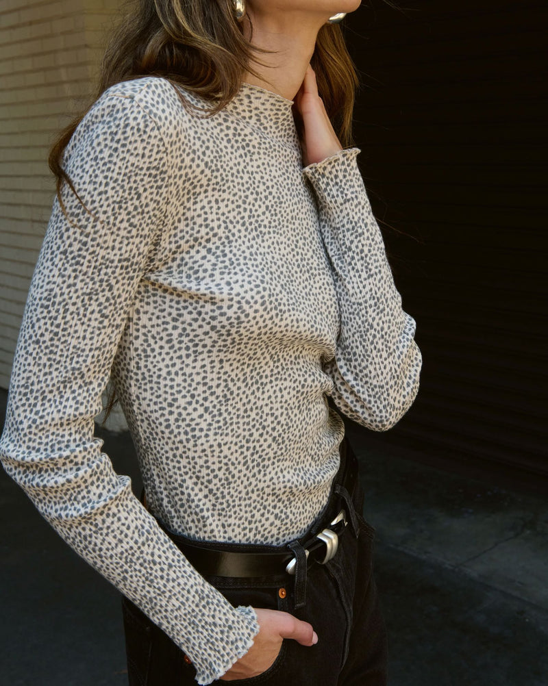 Brenna Mock Neck Top-Tops/Blouses-Uniquities