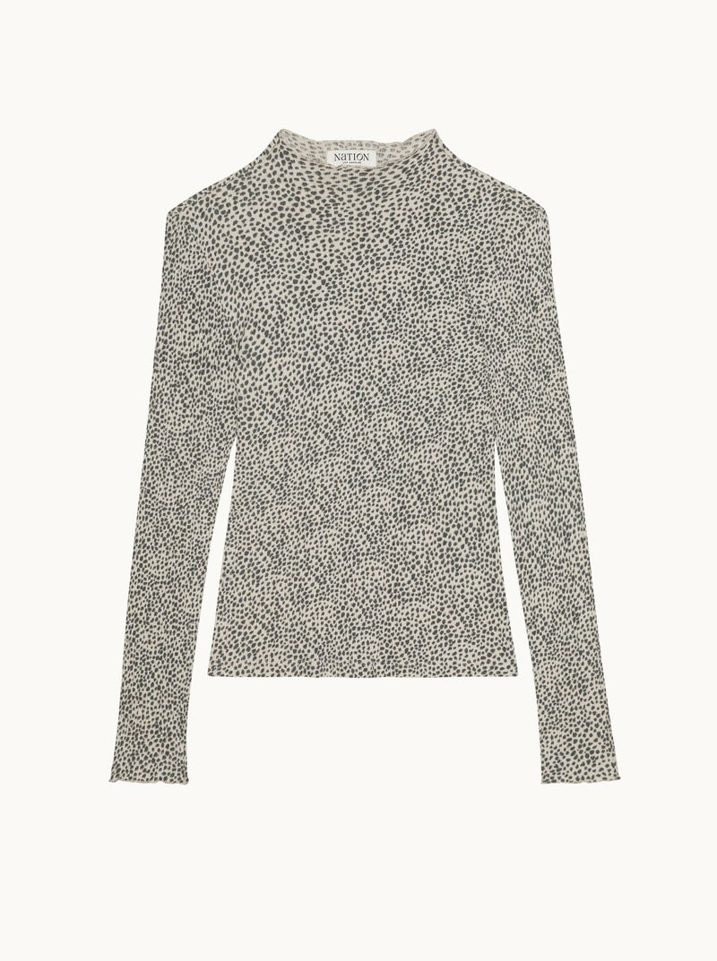 Brenna Mock Neck Top-Tops/Blouses-Uniquities