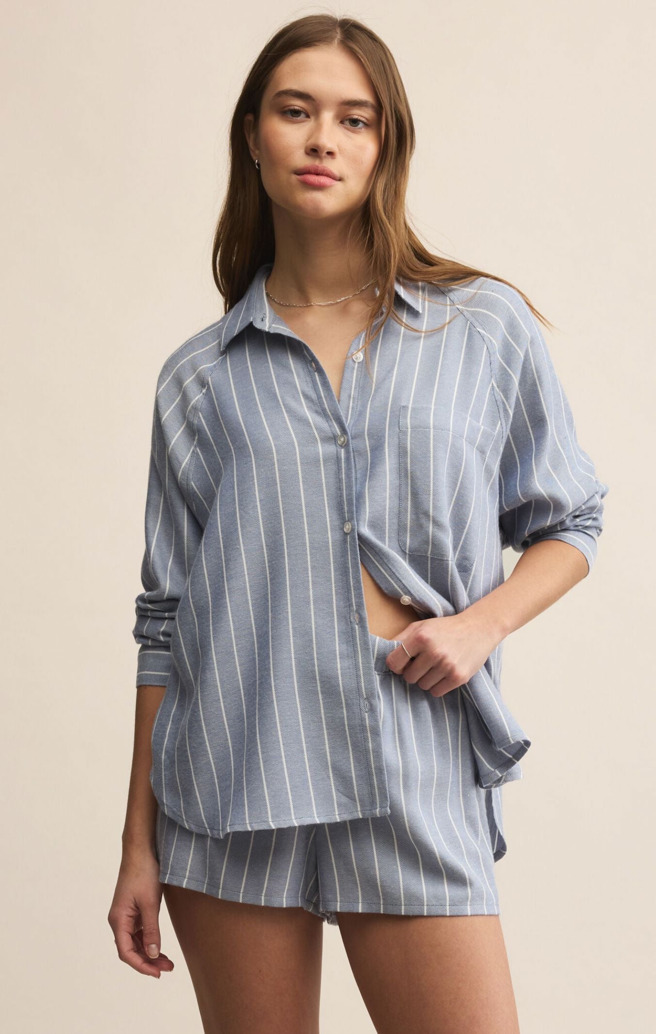 River Plaid Button Up-Lounge-Uniquities