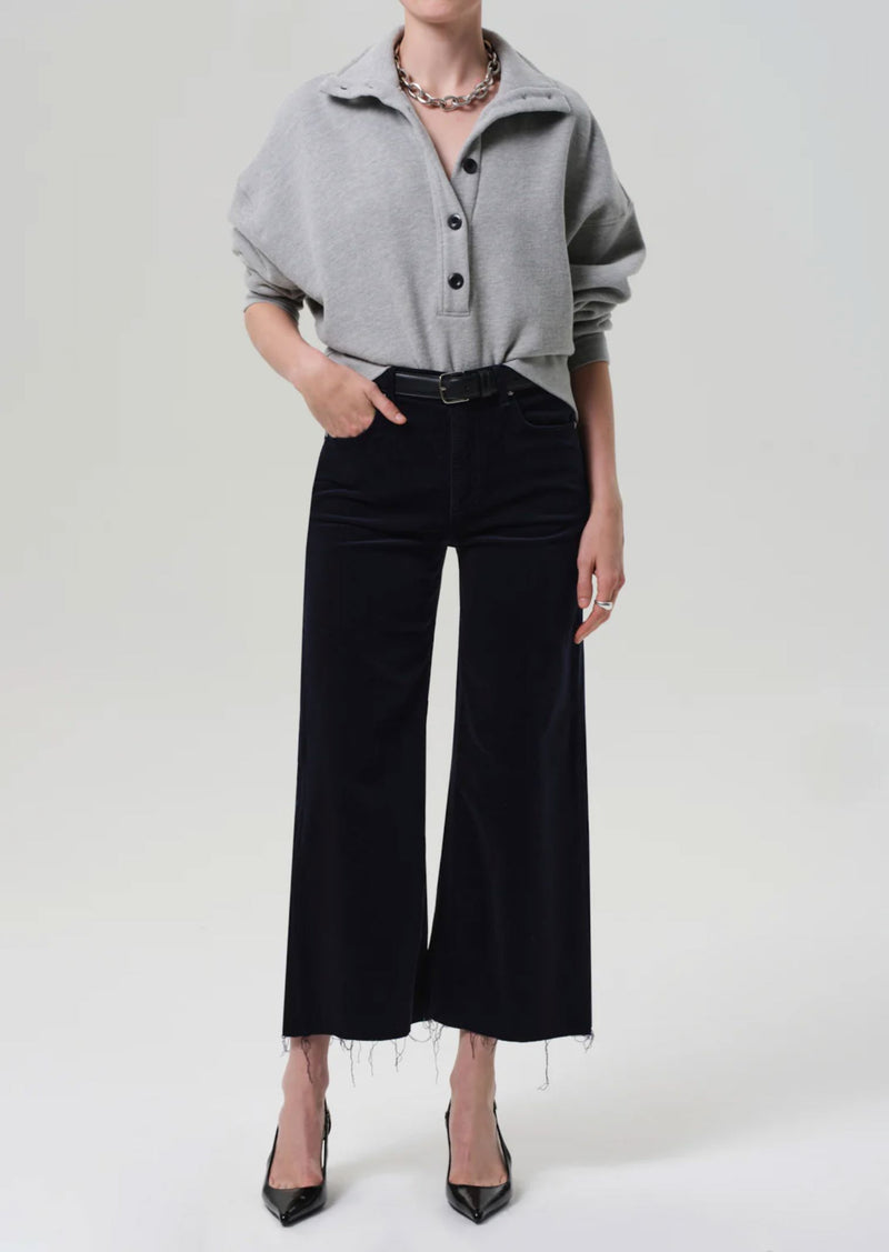 Lyra Wide Leg Crop Corduroy Jeans-Denim-Uniquities