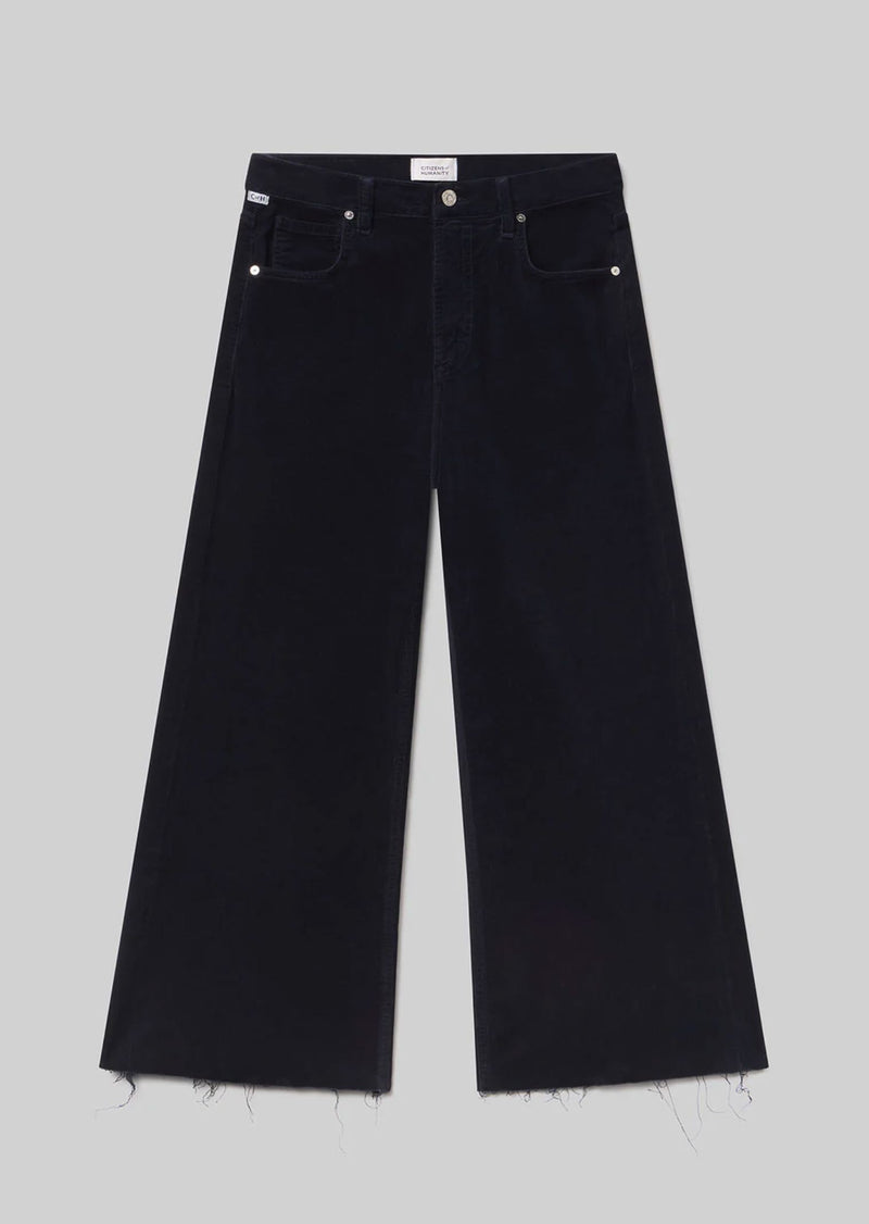 Lyra Wide Leg Crop Corduroy Jeans-Denim-Uniquities