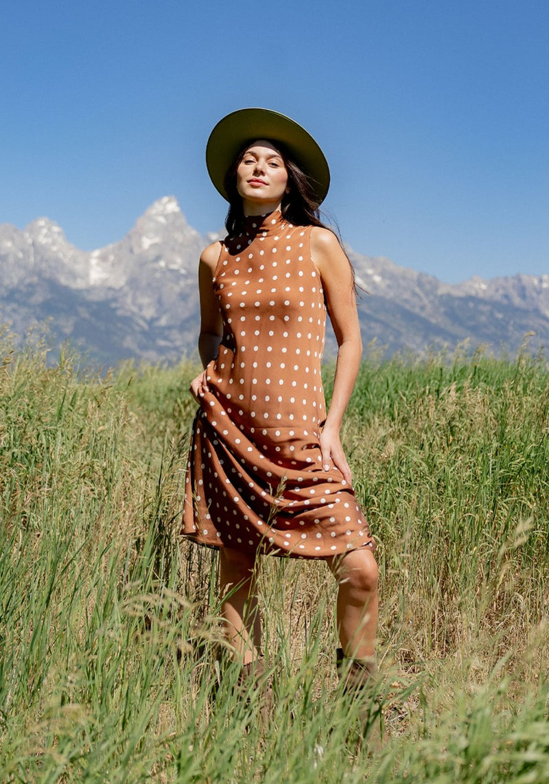 Ennis Satin Bow Midi Dress-Dresses-Uniquities