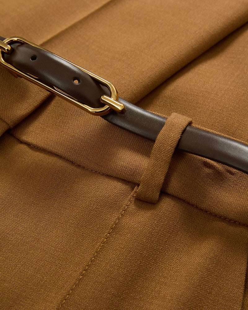 Gracie Pant With Belt-Bottoms-Uniquities