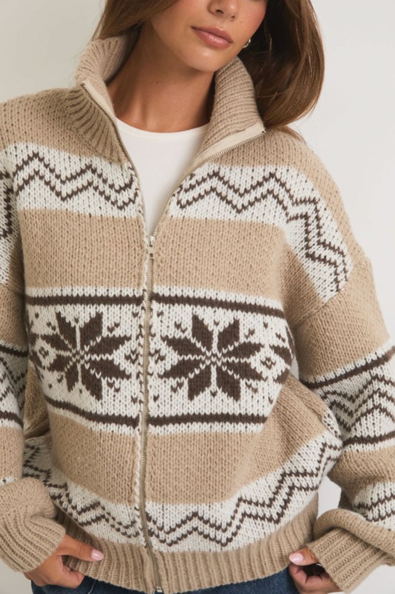 Claudia Zip Jacket-Sweaters-Uniquities