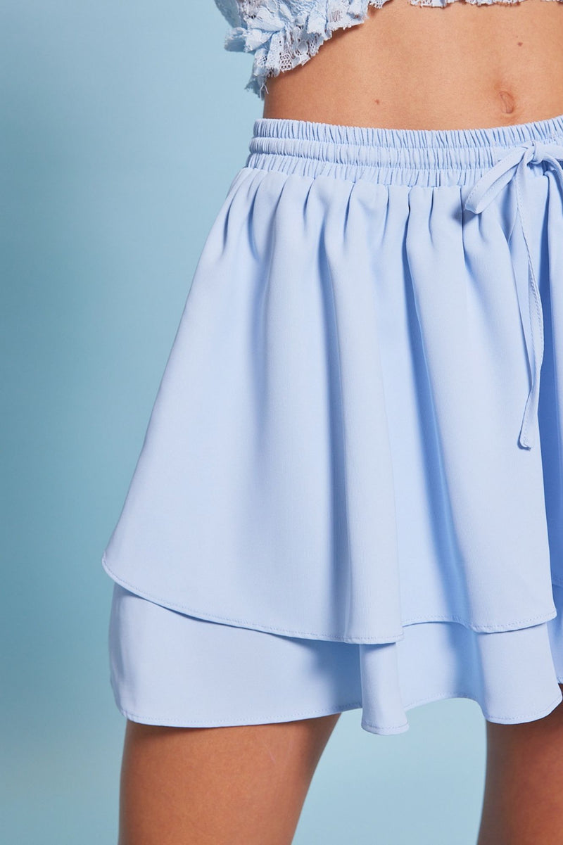 Gracie Ruffle Mini Skort-Bottoms-Uniquities