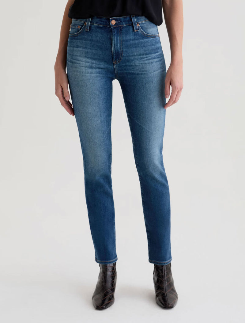 Mari Mid Rise Slim Straight Jeans-Denim-Uniquities