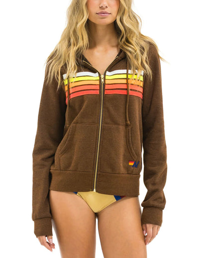 5 Stripe Zip Hoodie-Lounge-Uniquities