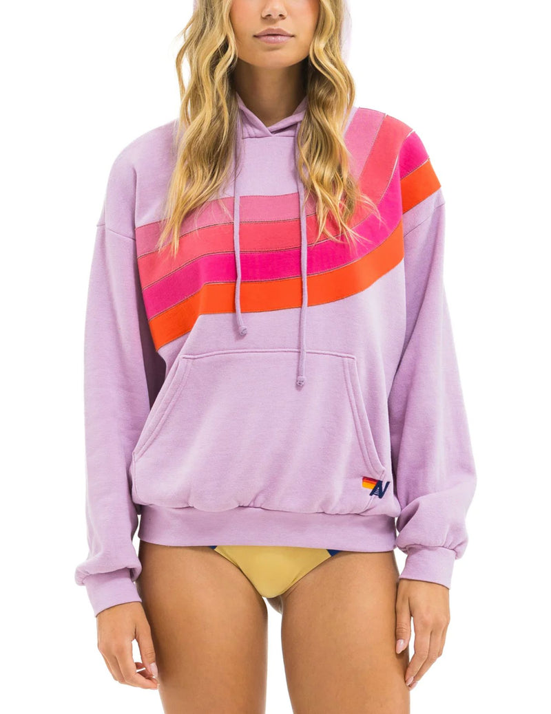 Wave Stripe Pullover Hoodie-Lounge-Uniquities