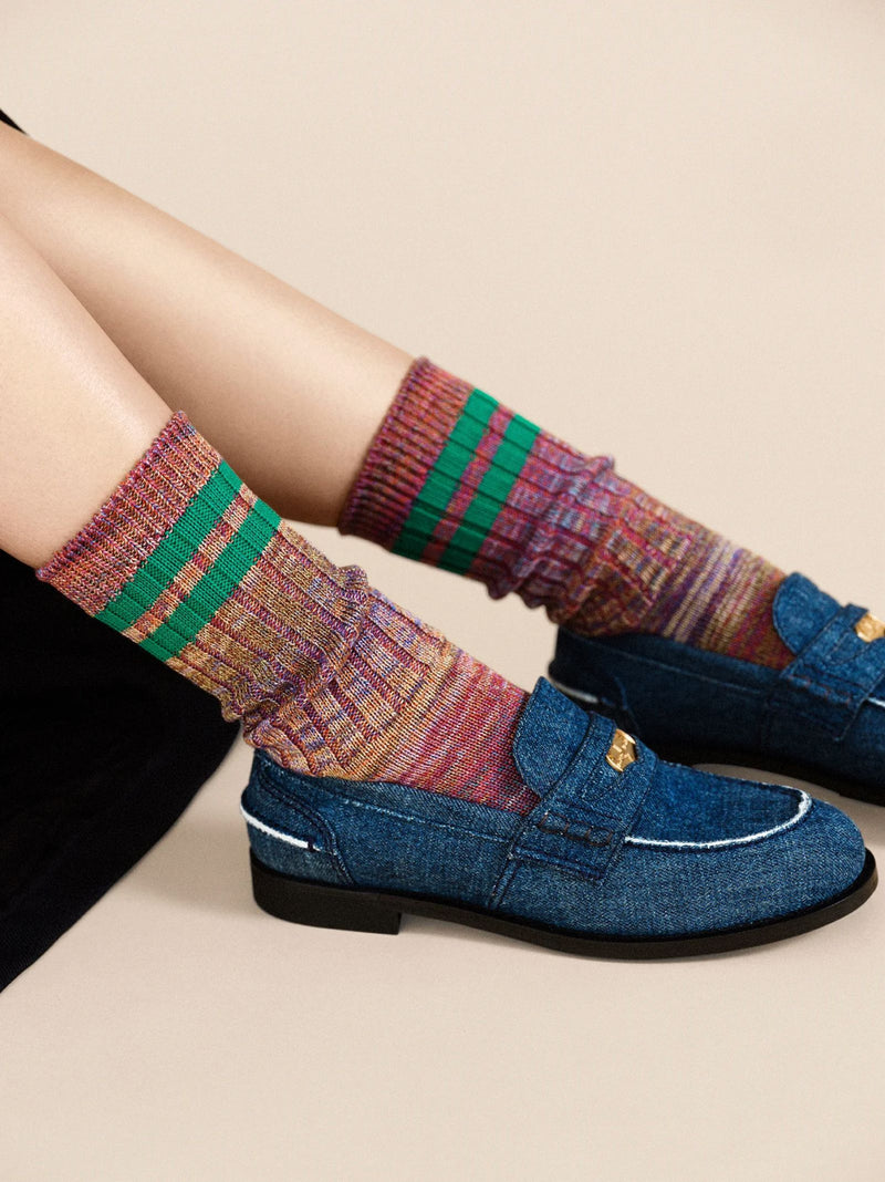 Cosmic Space Dye Crew Sock-Accessories-Uniquities