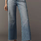 Saige Wide Leg Crop Jeans With Panel-Denim-Uniquities