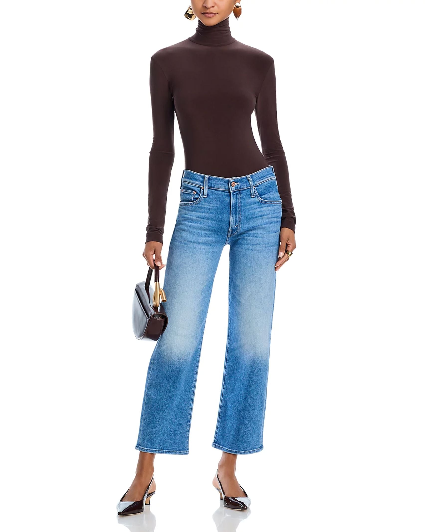 The Mid Rise Rambler Zip Ankle Jeans-Denim-Uniquities