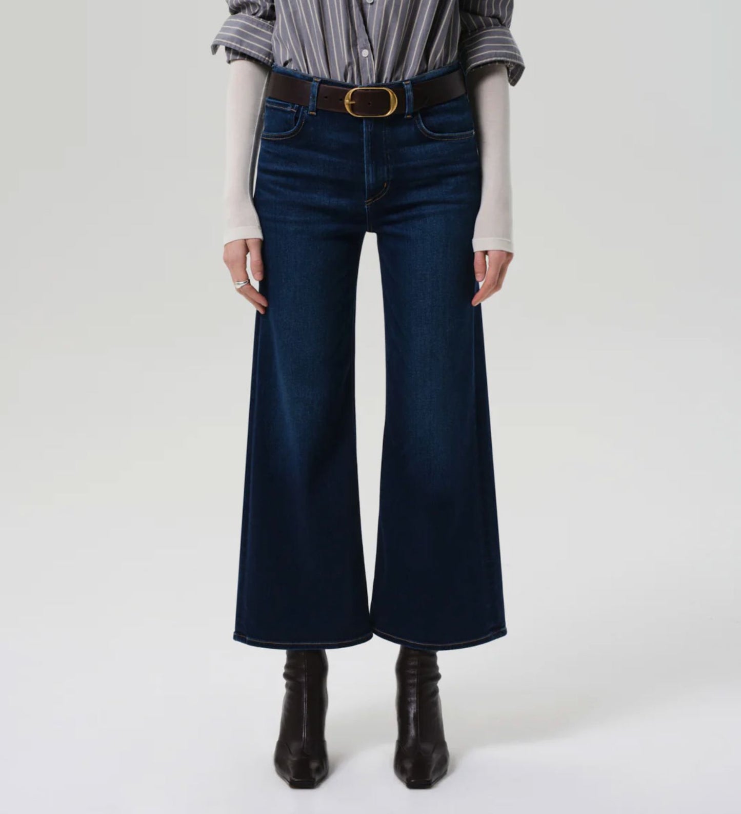 Lyra Wide Leg Crop Jeans in Dakota-Denim-Uniquities