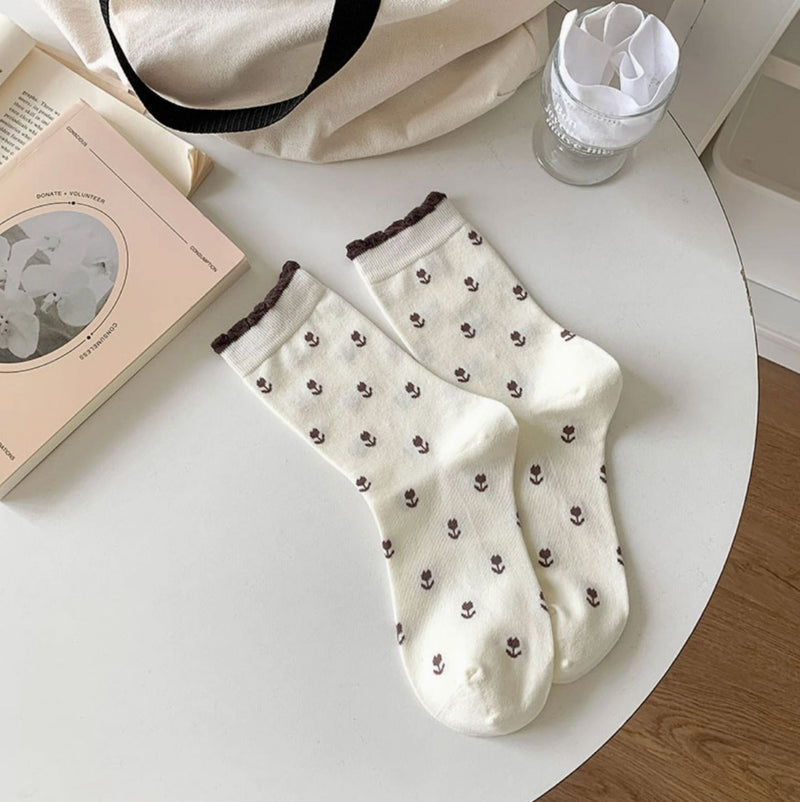 Lace Trim Sock-Accessories-Uniquities