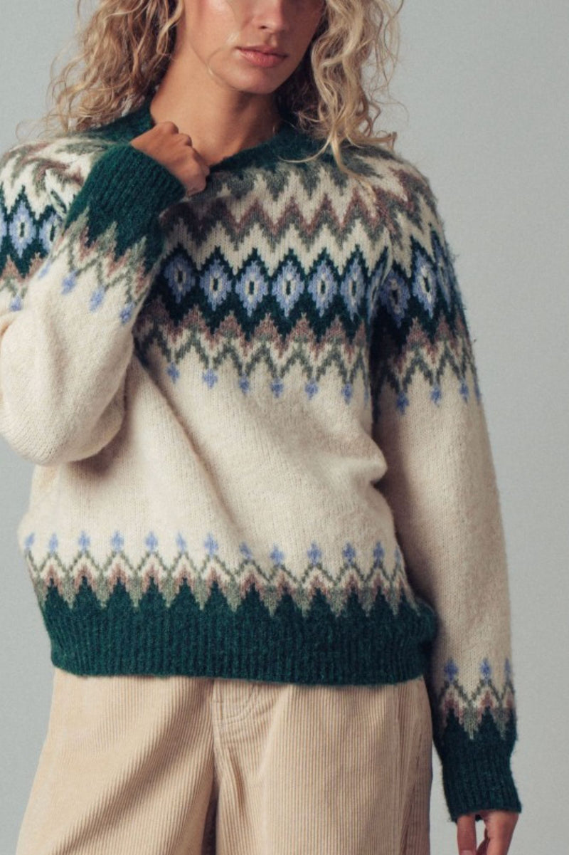 Jane Fair Isle Sweater-Sweaters-Uniquities