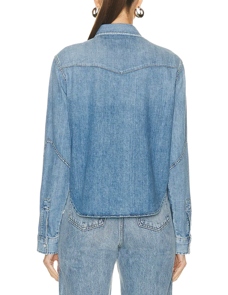 Cropped Western Shirt-Tops/Blouses-Uniquities