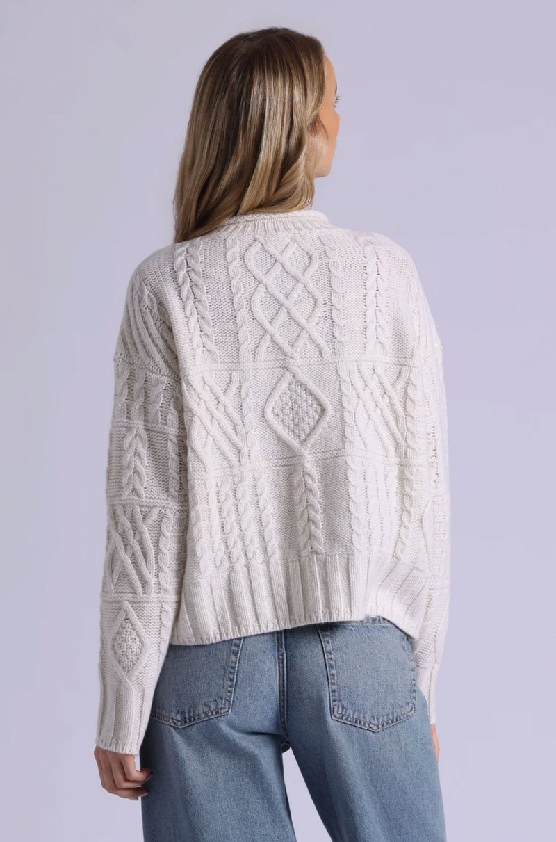 Pure Air Cashmere Cable Sweater-Sweaters-Uniquities