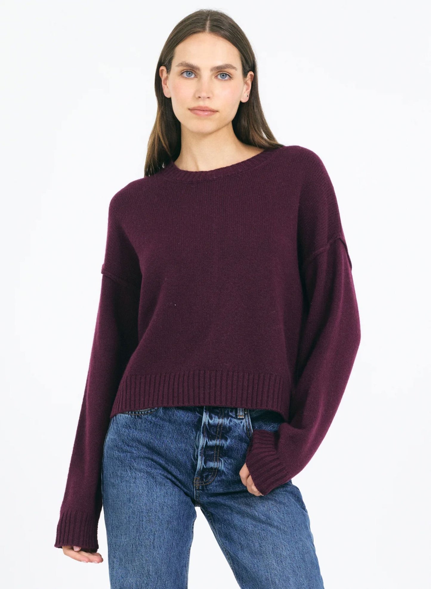 Annika Cashmere Crewneck-Sweaters-Uniquities