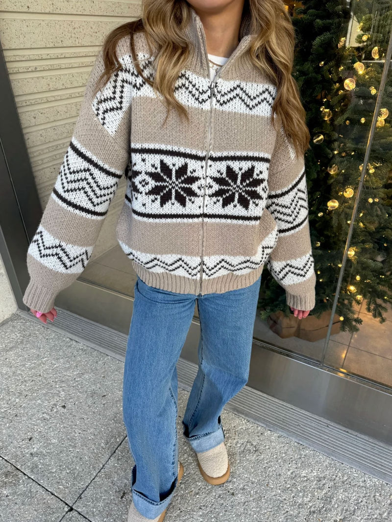 Claudia Zip Jacket-Sweaters-Uniquities