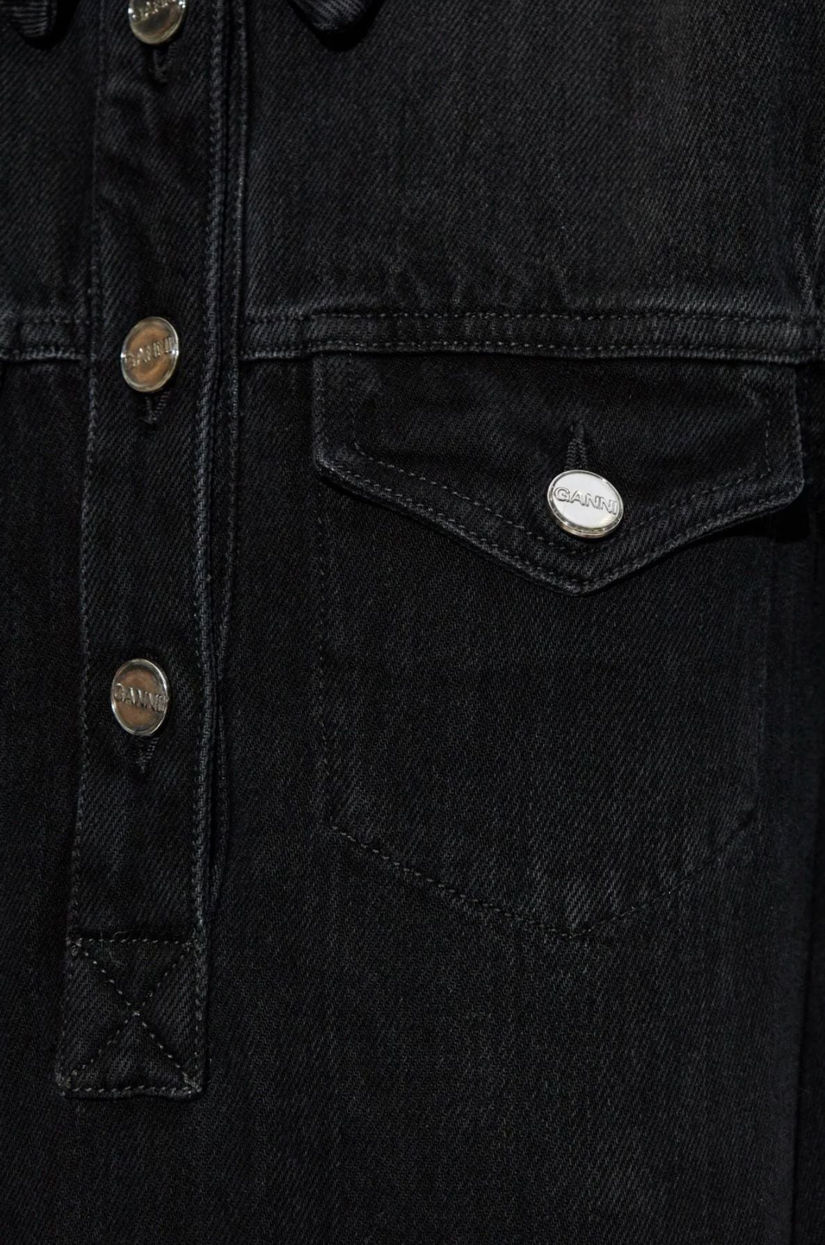 Soft Rigid Denim Mini Dress-Dresses-Uniquities