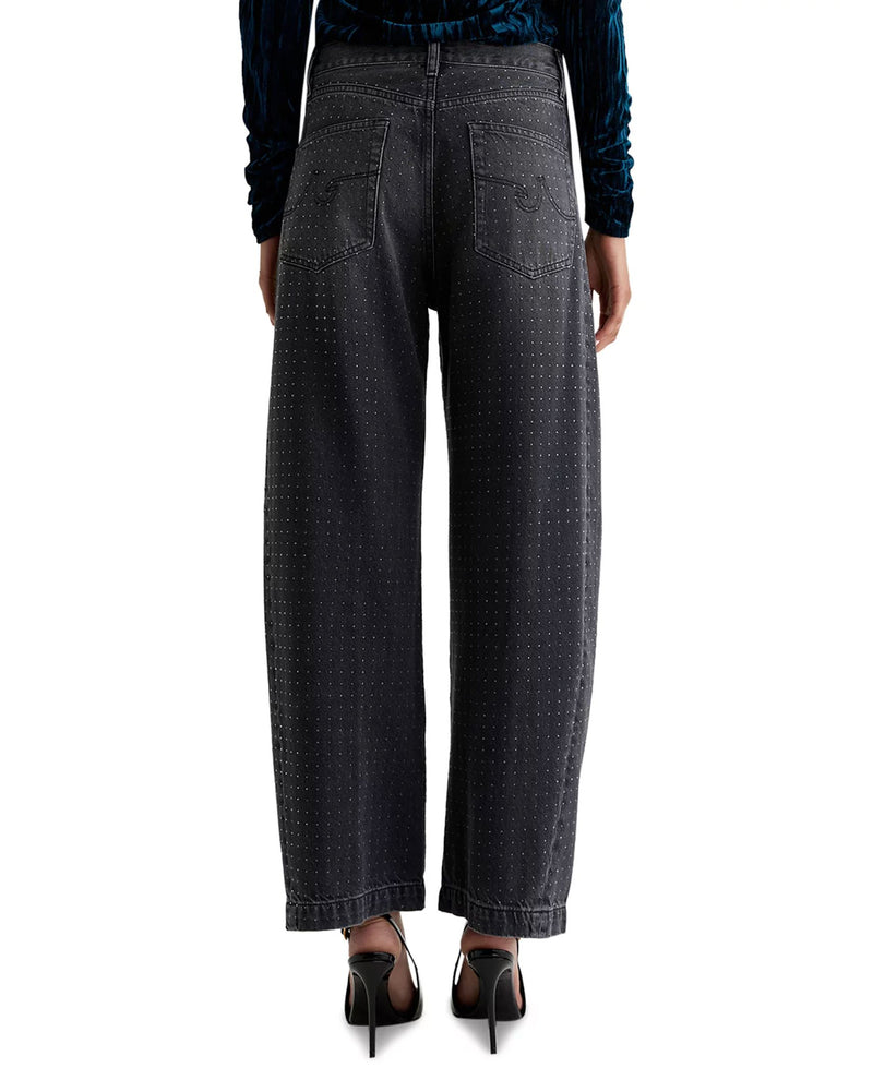 Hattie Embellished Barrel Jeans-Denim-Uniquities