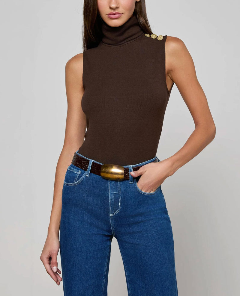 Ceci Sleeveless Turtleneck-Tops/Blouses-Uniquities