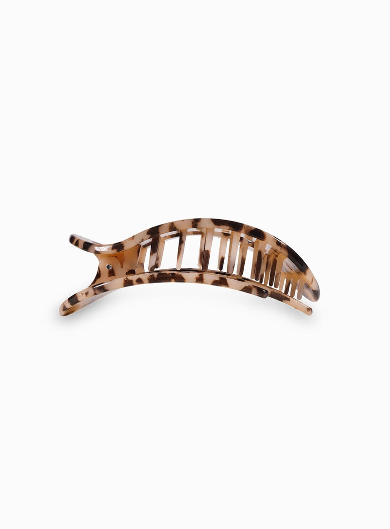Small Flat Hair Clip Blonde Tortoise-Accessories-Uniquities