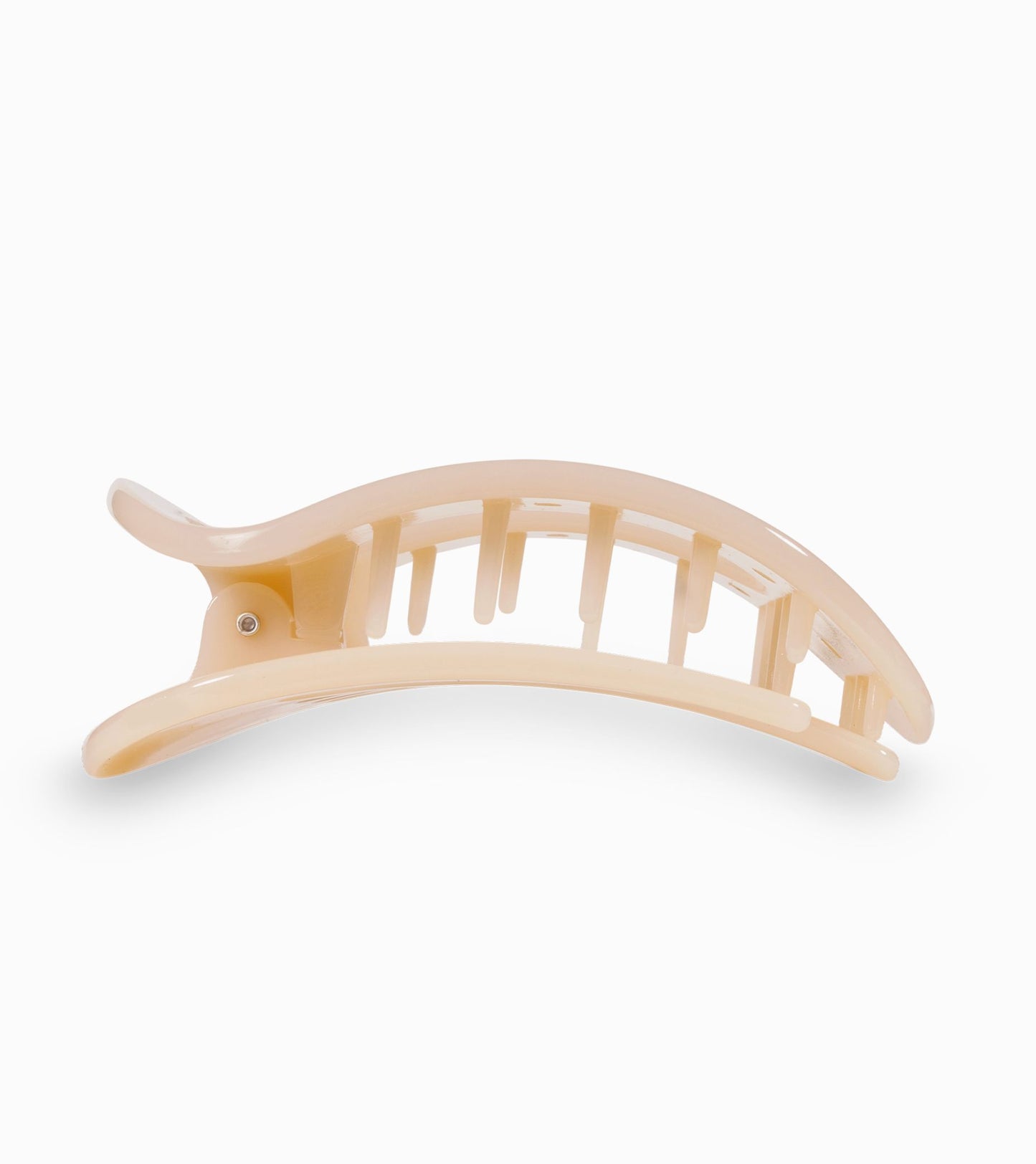 Small Flat Hair Clip Almond Beige-Accessories-Uniquities