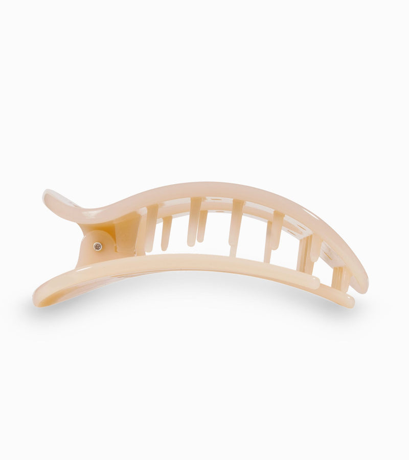 Medium Flat Hair Clip Almond Beige-Accessories-Uniquities