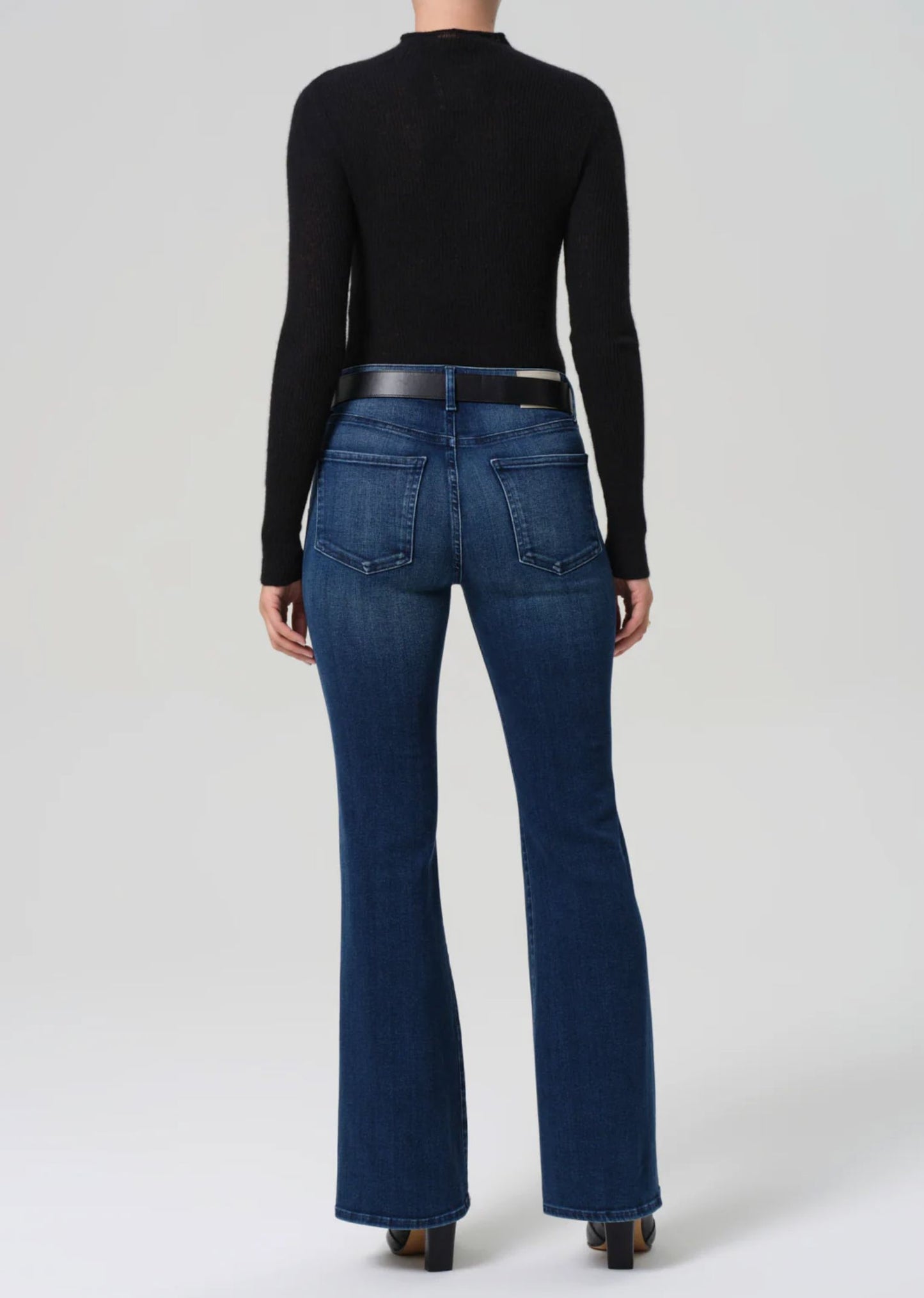 Lilah Flare Jeans With Welt Pocket-Denim-Uniquities
