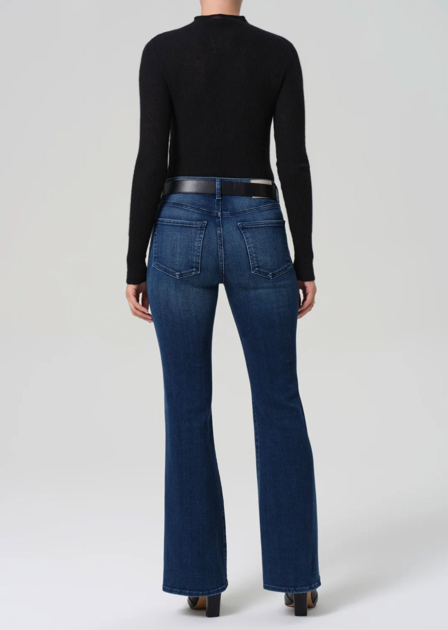 Lilah Flare Jeans With Welt Pocket-Denim-Uniquities
