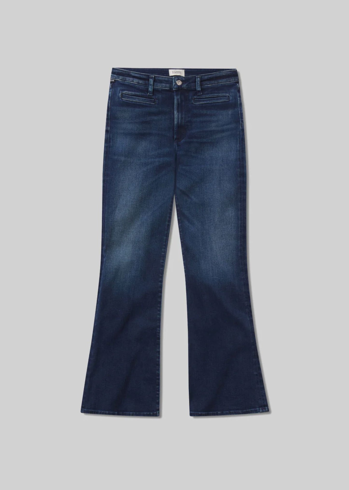Lilah Flare Jeans With Welt Pocket-Denim-Uniquities