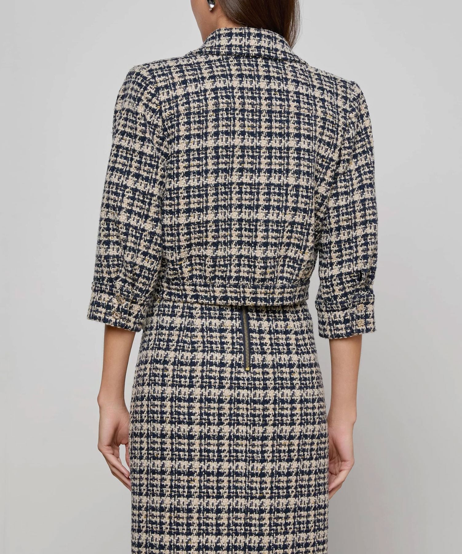 Jia Crop 3/4 Sleeve Jacket-Jackets-Uniquities