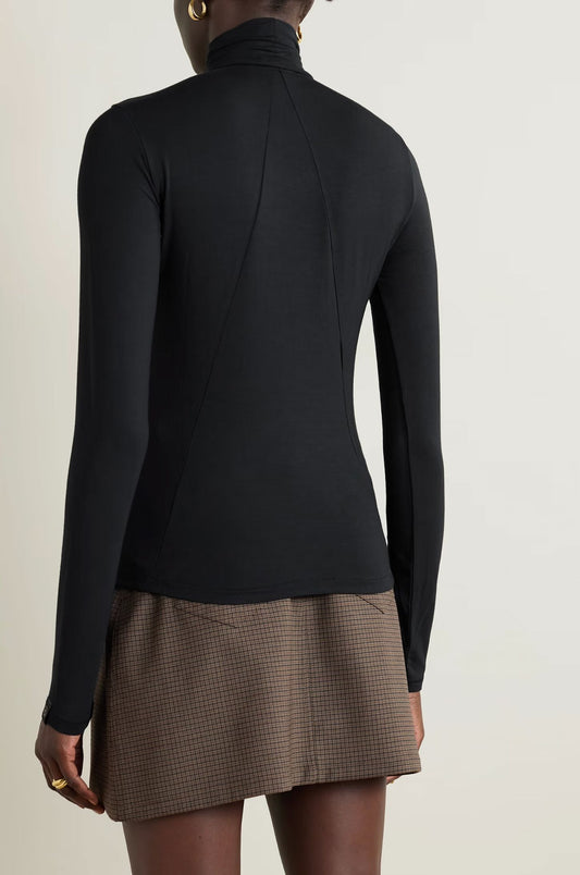 Luca Double Layer Mock Neck-Tops/Blouses-Uniquities