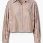 Marin Cropped Striped Shirt-Tops/Blouses-Uniquities