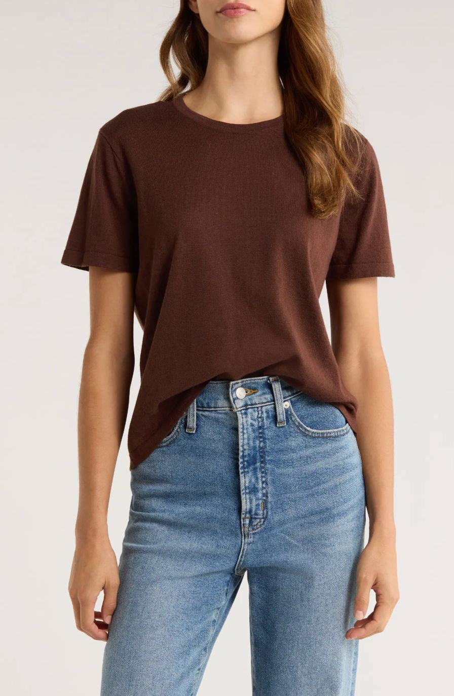 Cotton Cashmere Tee-Sweaters-Uniquities