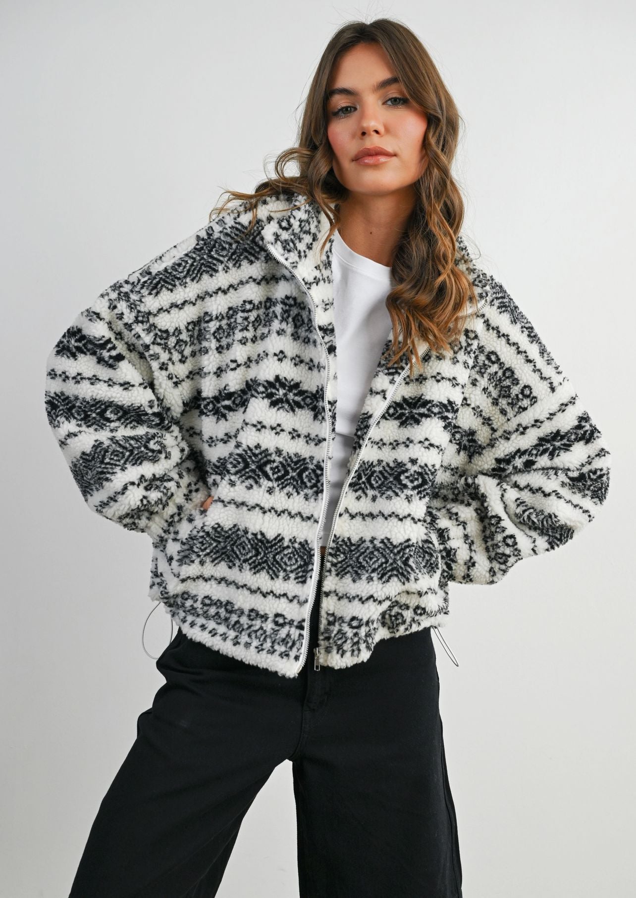 Lottie Fleece Zip Jacket-Jackets-Uniquities