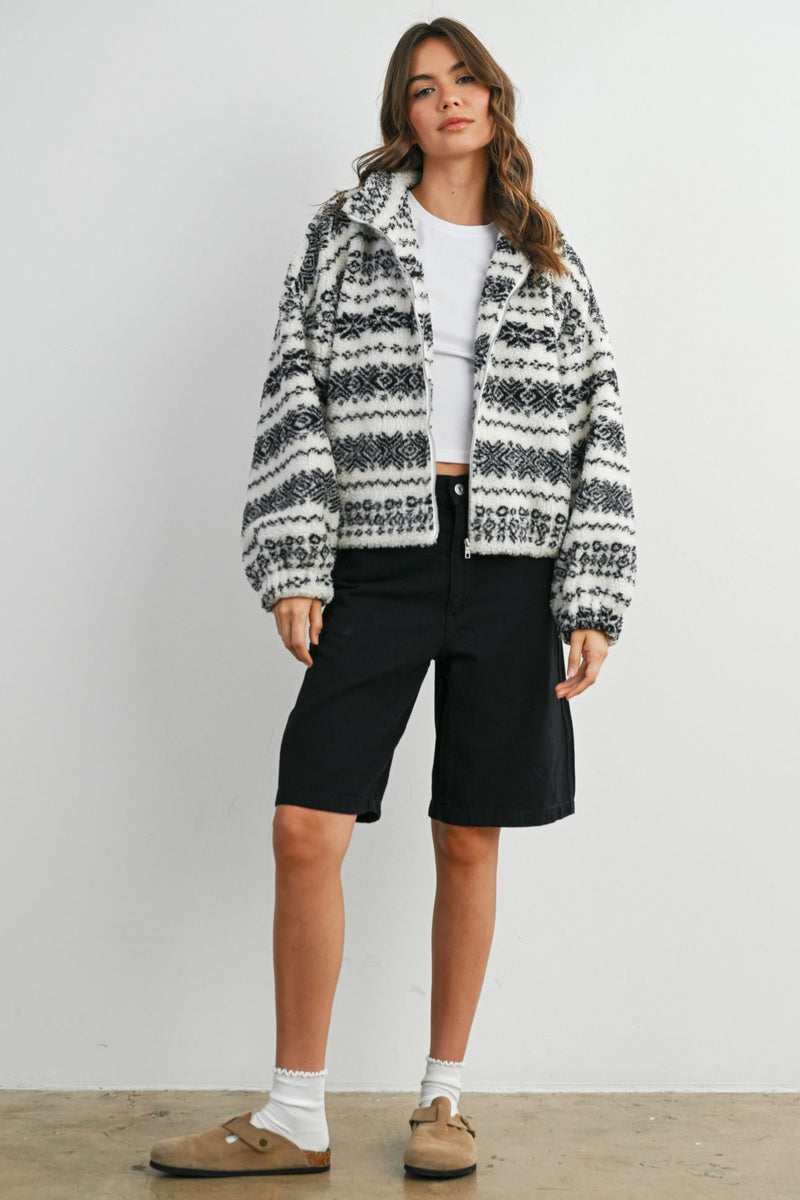 Lottie Fleece Zip Jacket-Jackets-Uniquities