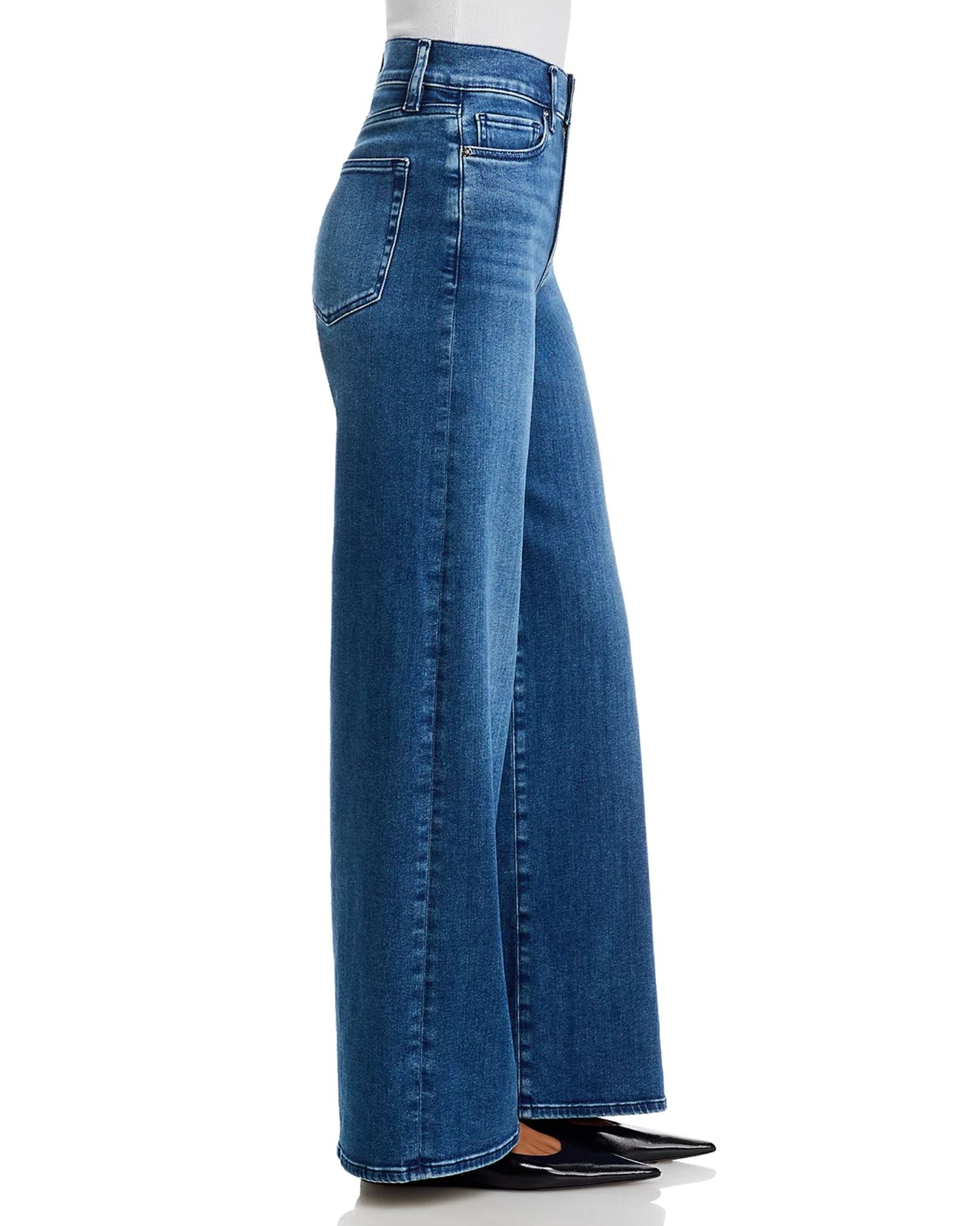 Le Slim Palazzo Jeans-Denim-Uniquities