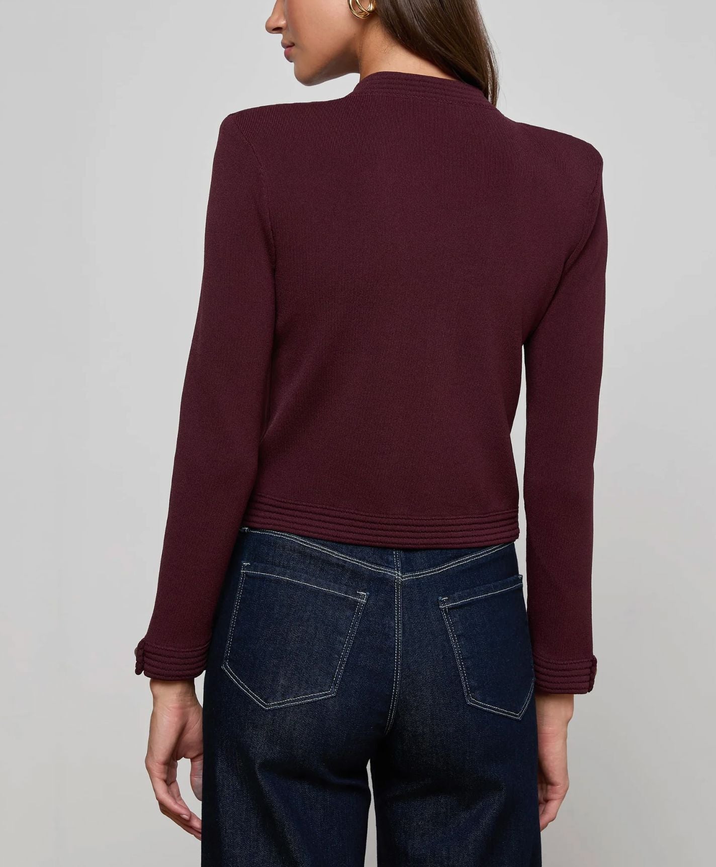 Patsy Crop Crew Cardi-Jackets-Uniquities