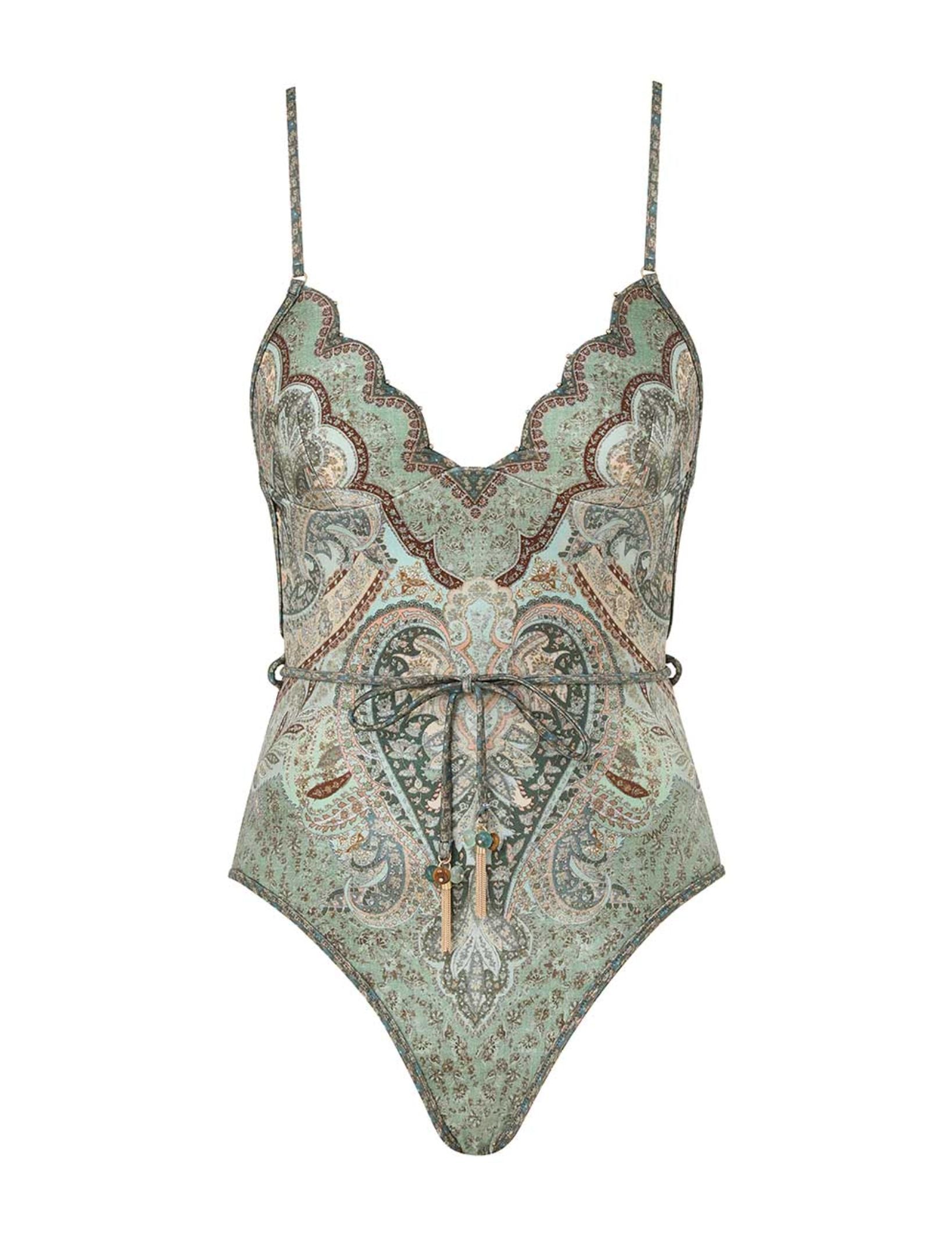 Wanderlust Scallop One Piece-Swimwear-Uniquities